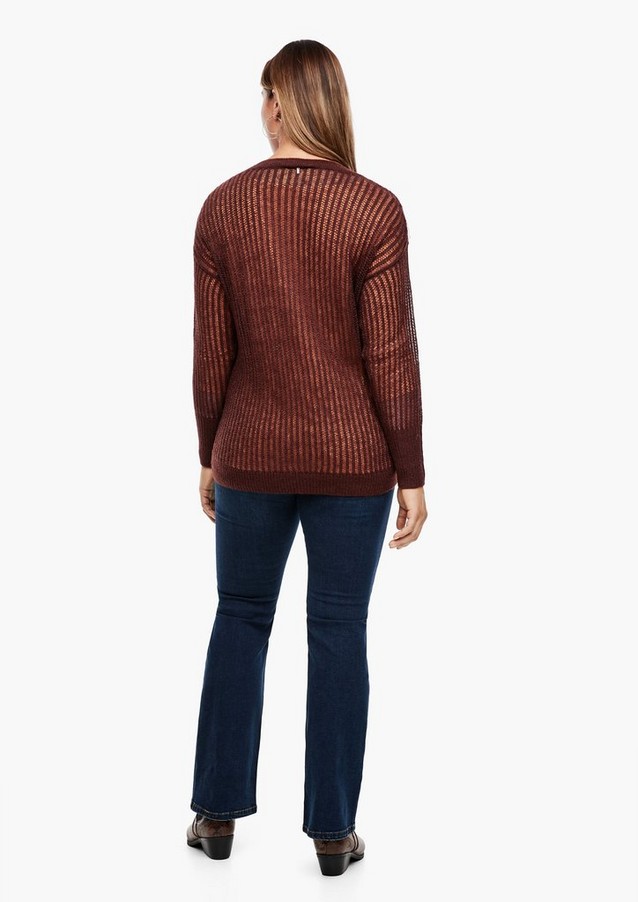 Women Plus size | Lightweight knit jumper with glitter yarn - BT74461