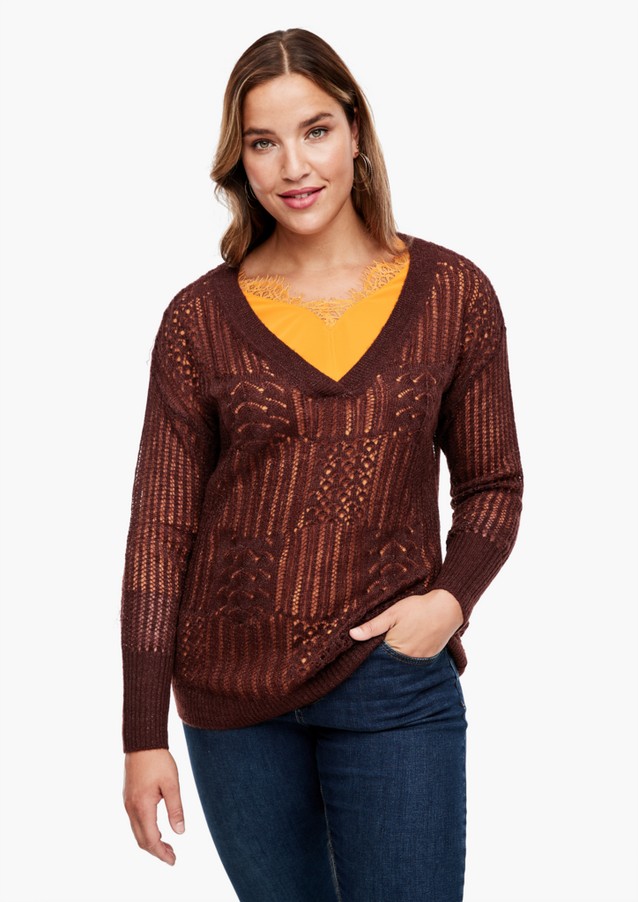 Women Plus size | Lightweight knit jumper with glitter yarn - NC50560