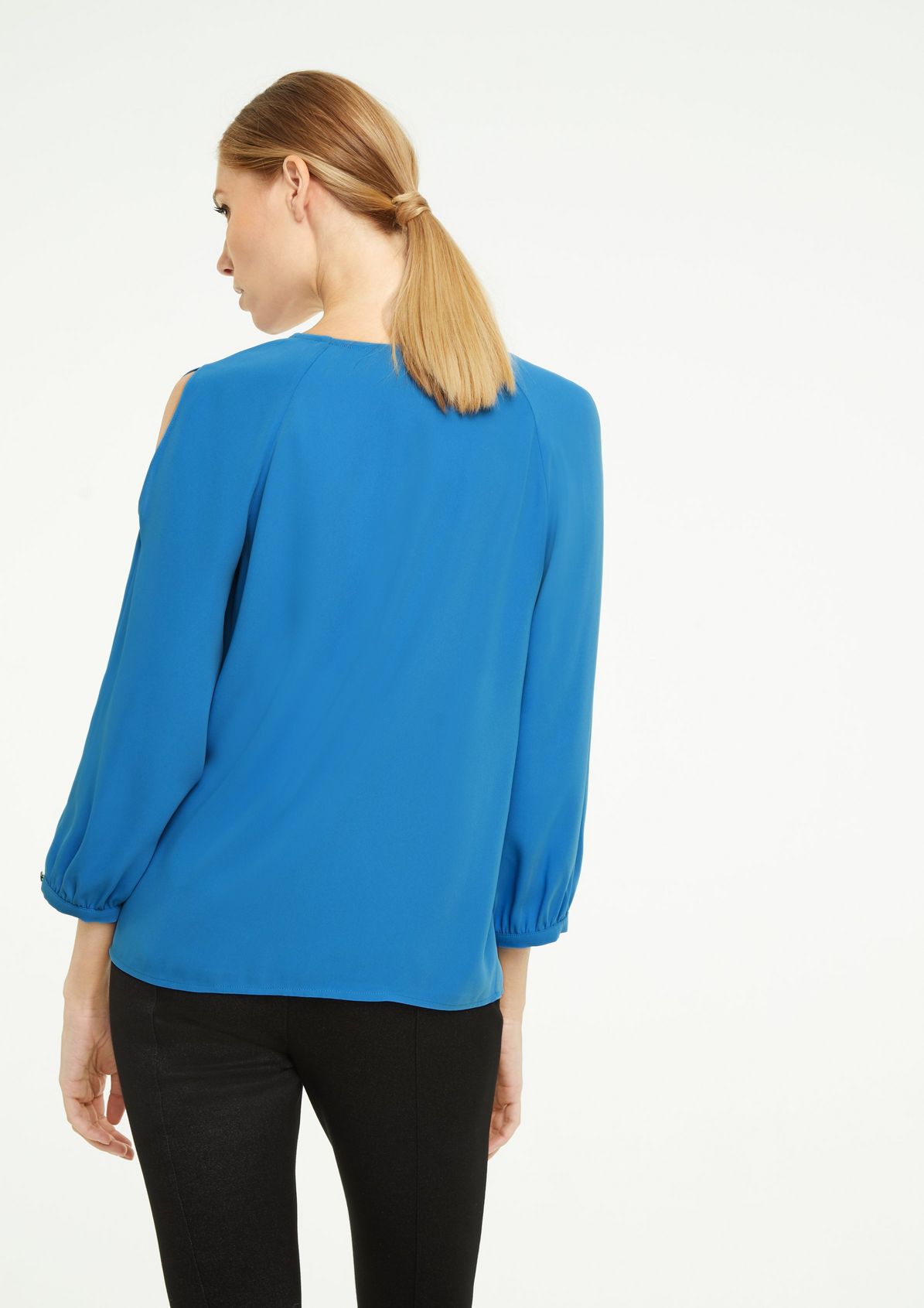V-neck blouse with a cut-out from comma