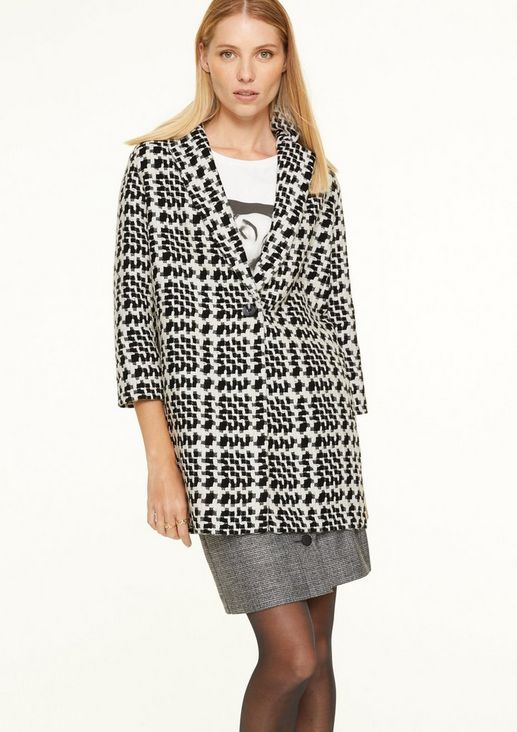 Blazer coat with a woven pattern from comma