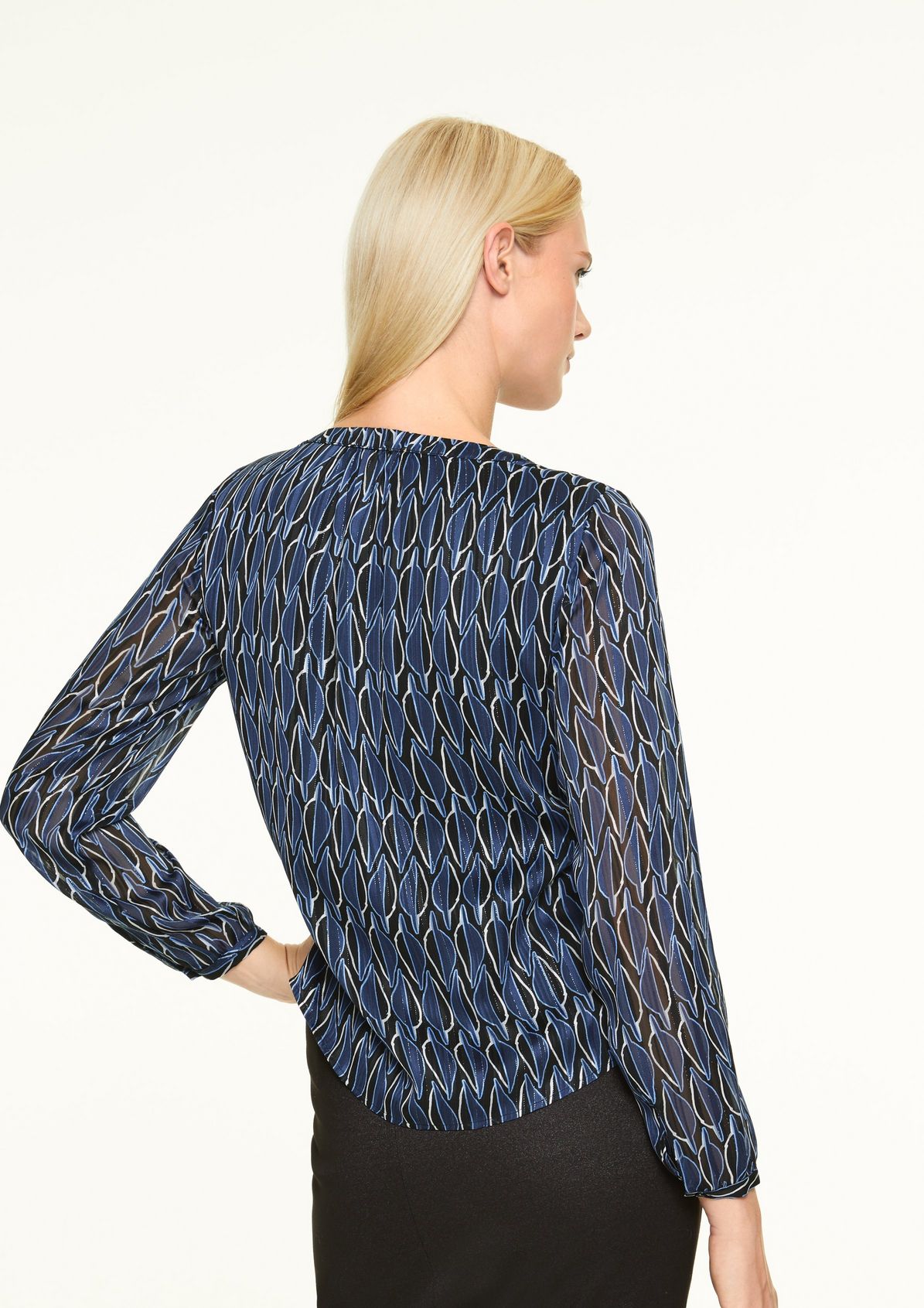 Long sleeve blouse with an all-over print from comma