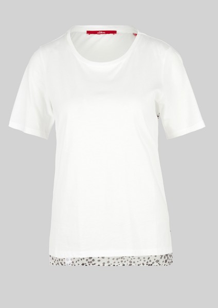 Femmes Shirts & tops | T-shirt en mélange de tissus - KN34398