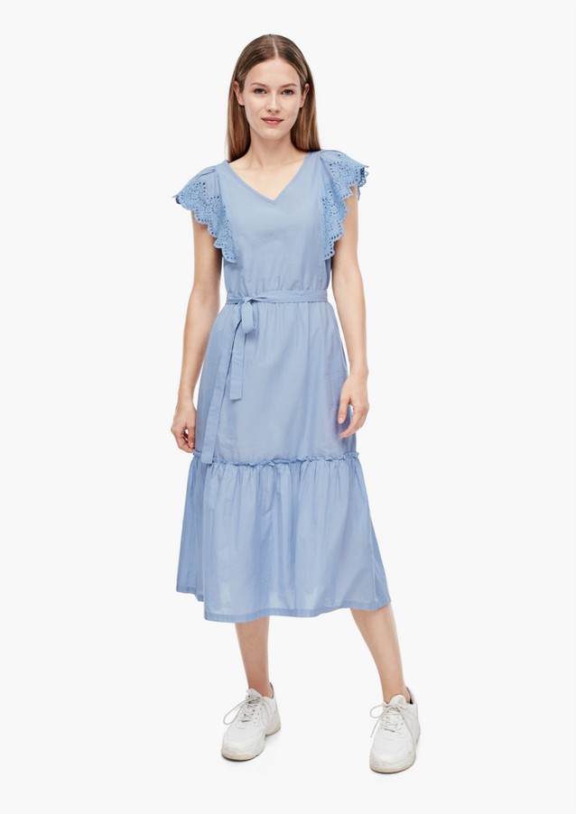 Women Dresses | Cotton dress with lace - JF74048