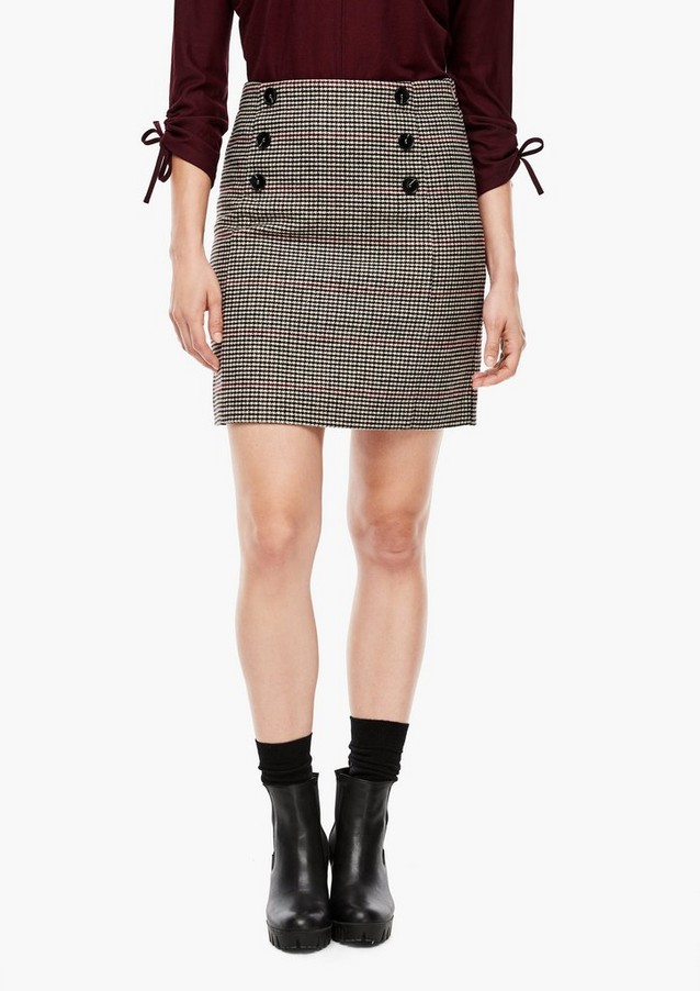 Women Skirts | Check skirt with a percentage of wool - LC14940