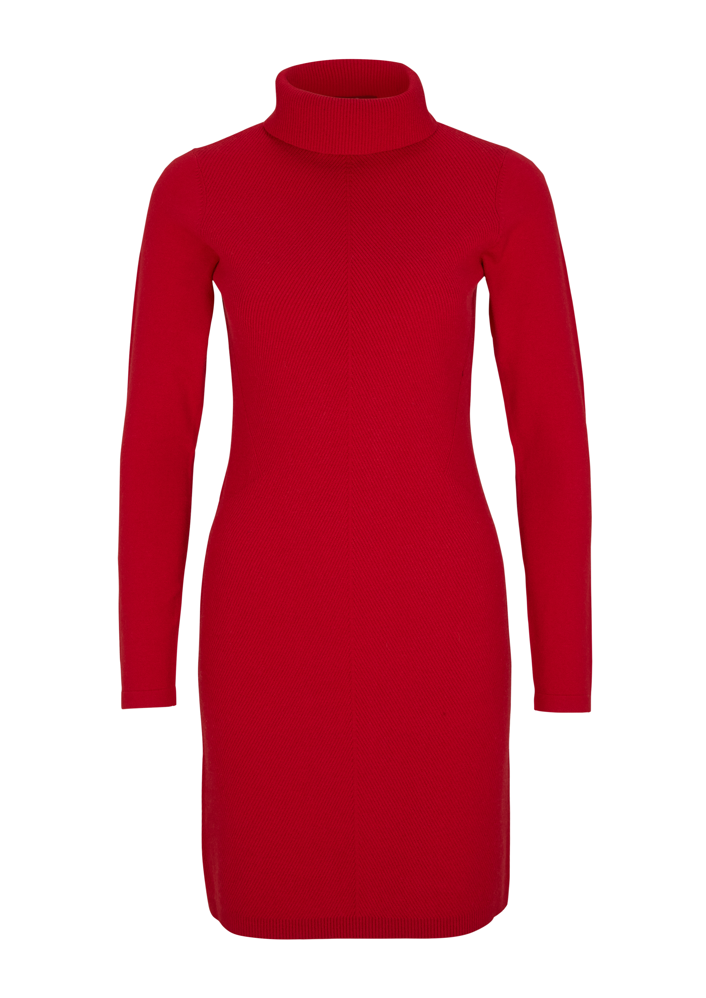 red polo neck dress