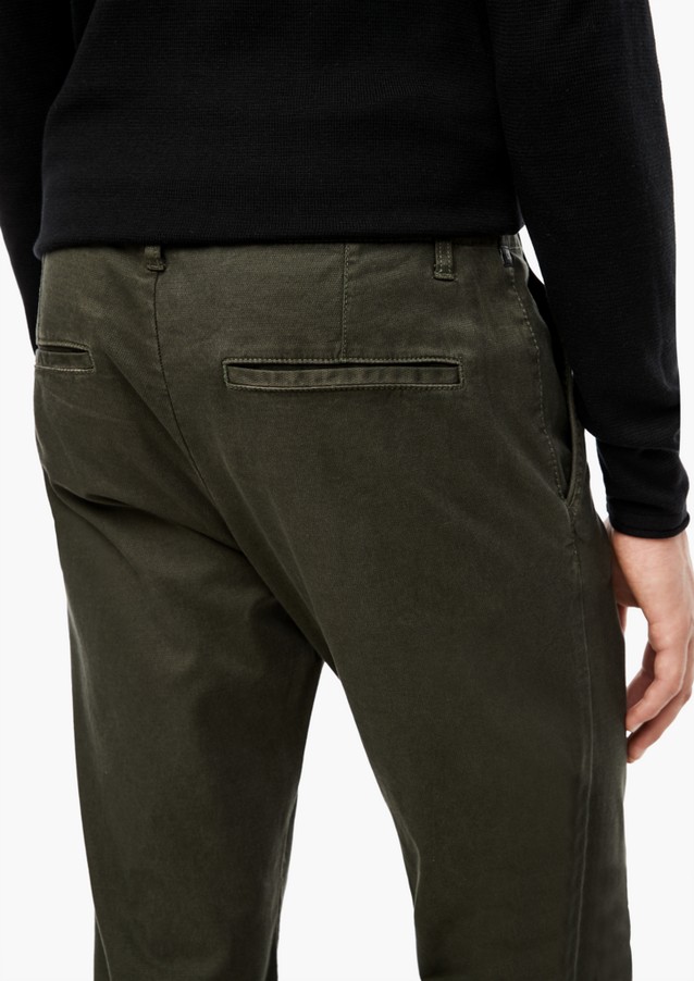 Men Trousers | Slim fit: trousers with a woven texture - QY00827