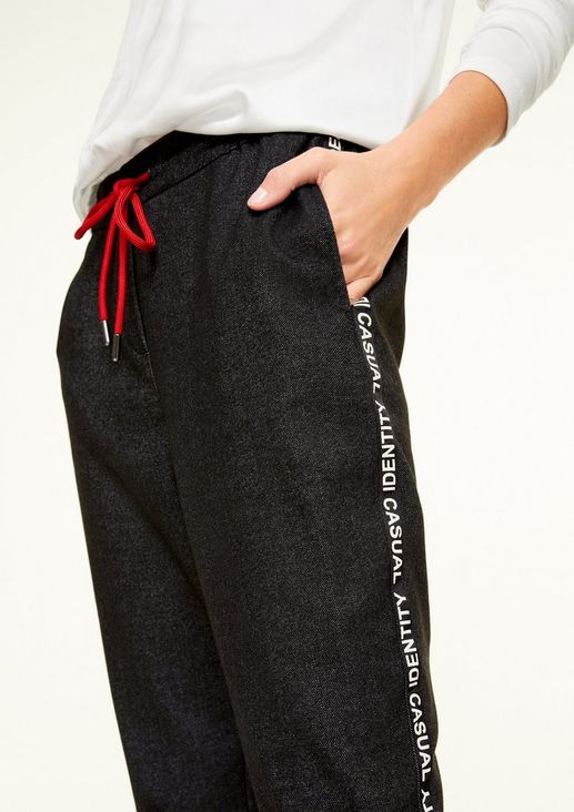 Regular fit: tracksuit bottoms with tape from comma