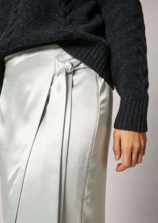 Shimmering skirt with a wrap-over effect from comma