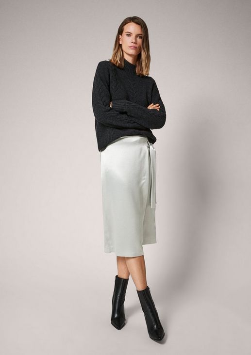 Shimmering skirt with a wrap-over effect from comma