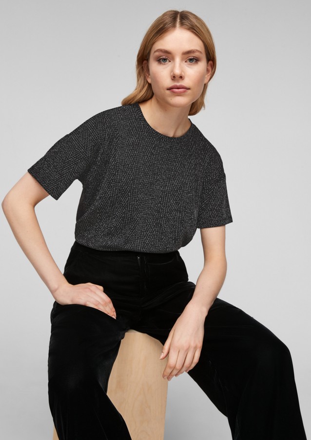 Femmes Shirts & tops | T-shirt en jacquard à chevrons - ZH01117