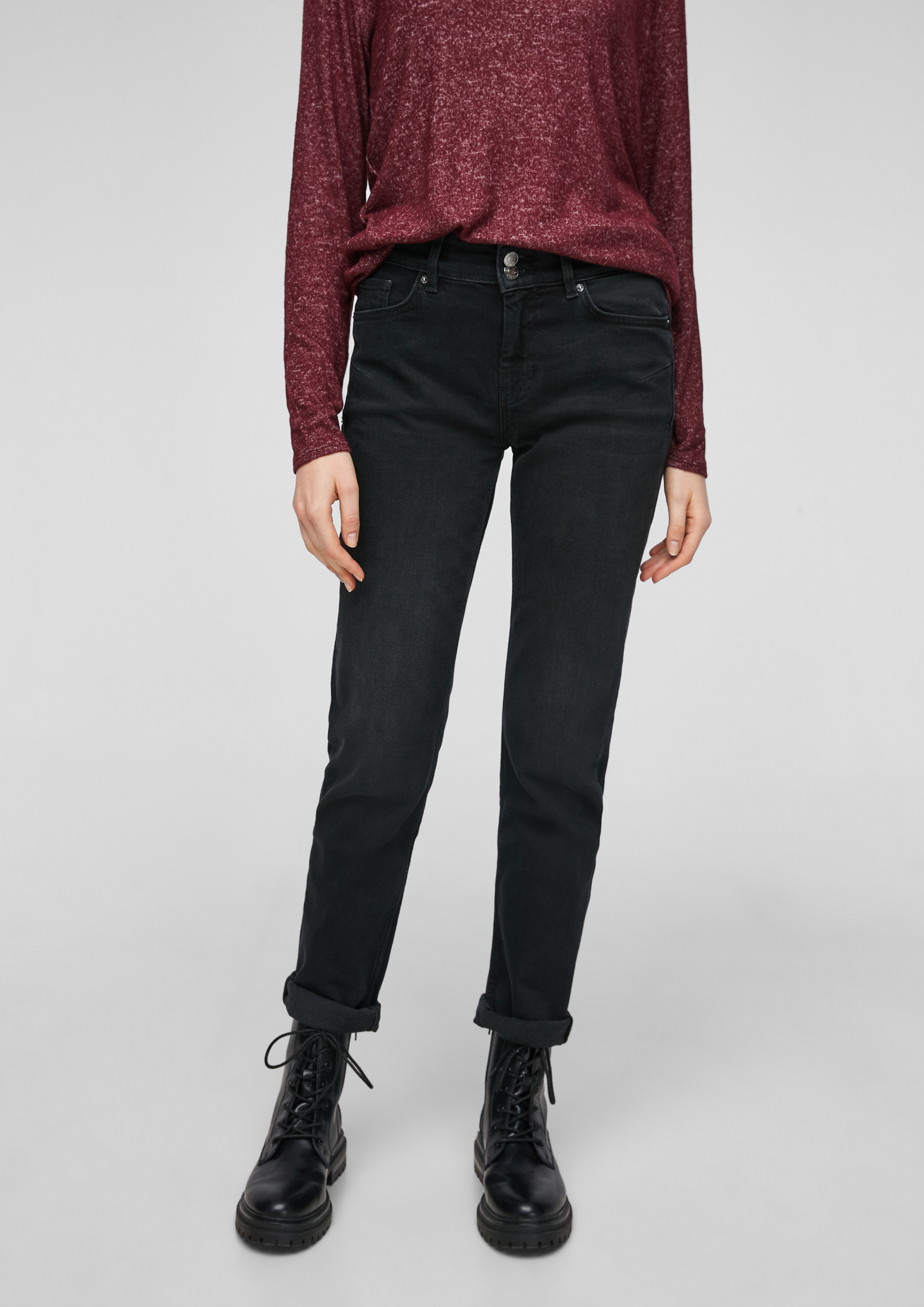 s oliver jeans smart straight regular fit medium rise straight leg