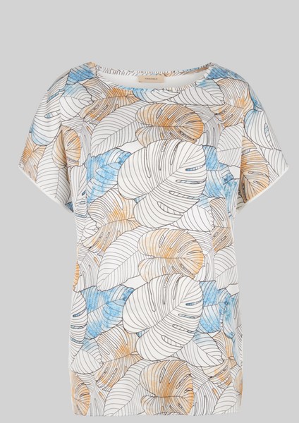 Women Plus size | Fabric blend top with a nature print - LL86096