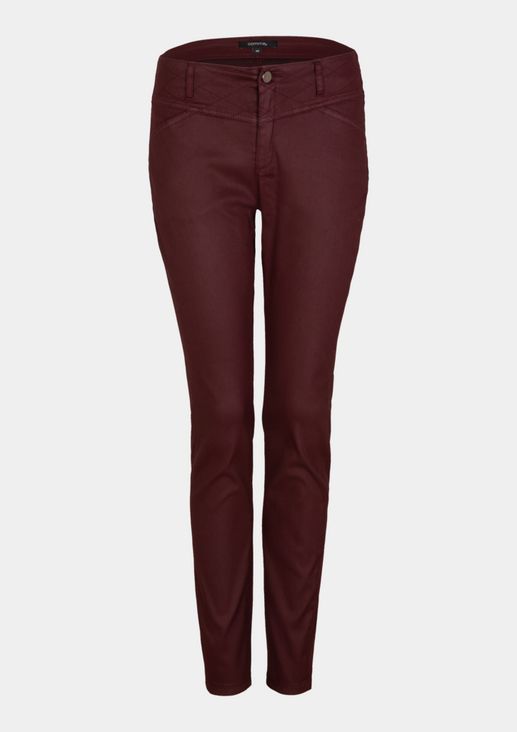 Skinny Fit: Coated trousers from comma