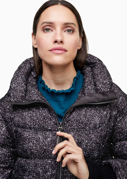 Women Jackets | Puffer jacket with a flock print - RC46605