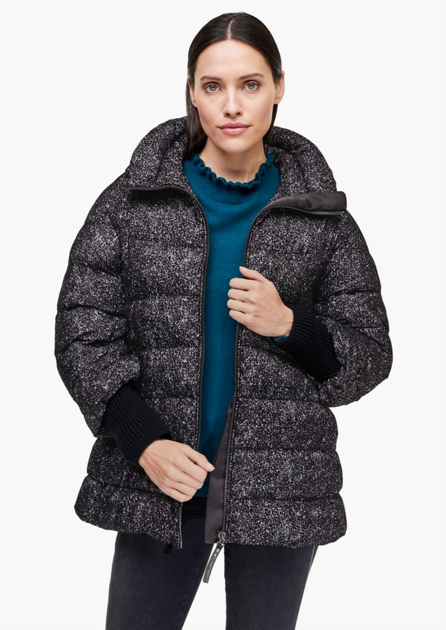 Women Jackets | Puffer jacket with a flock print - RC46605