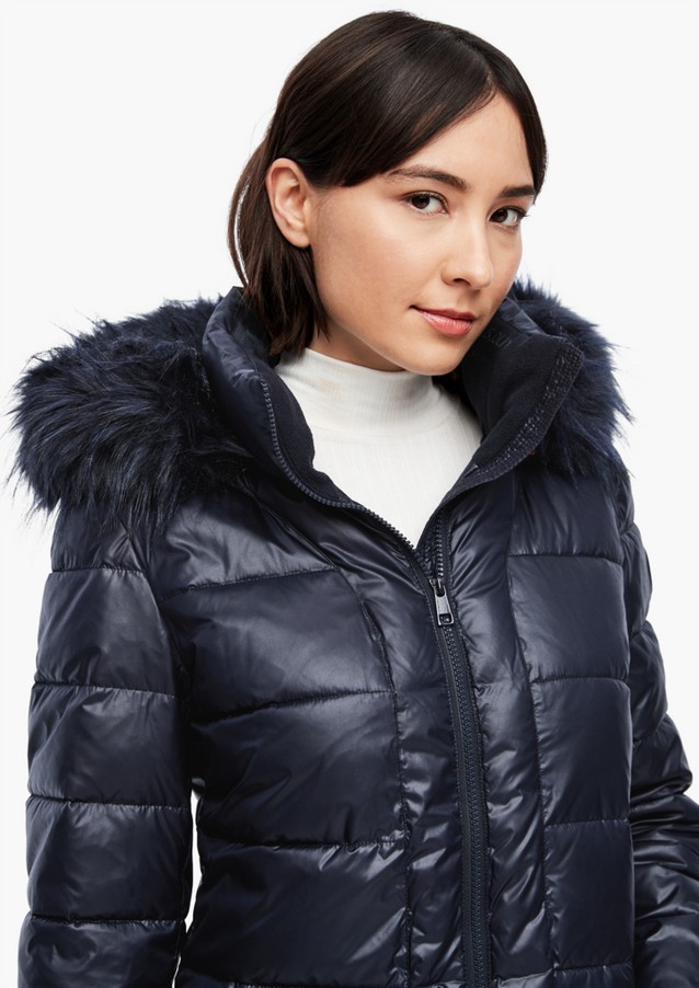 Women Jackets | Puffer jacket with faux fur - XT06585