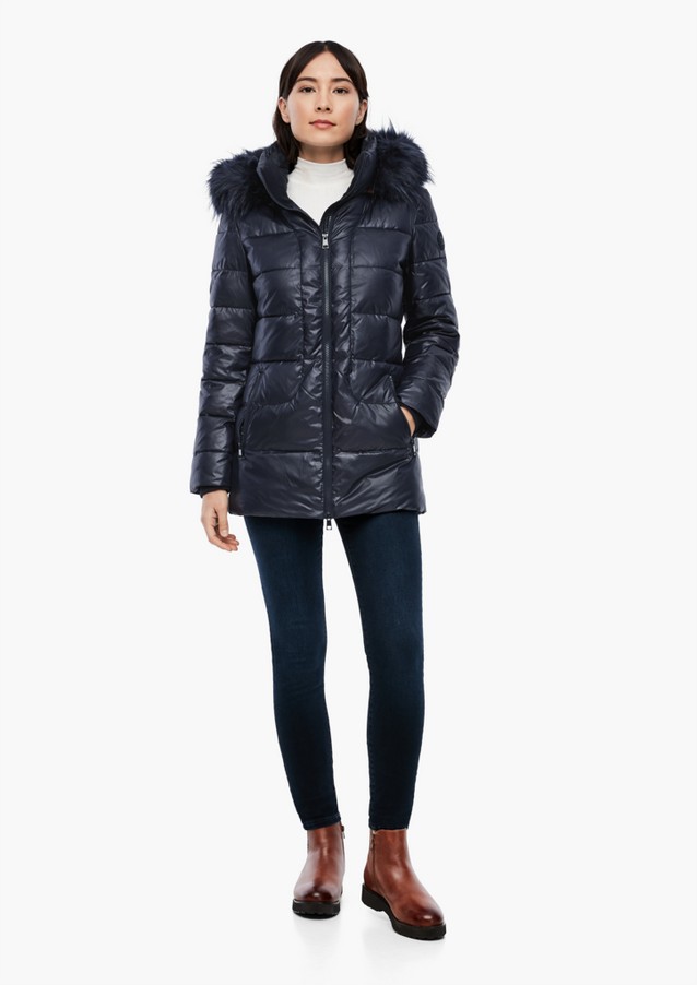 Women Jackets | Puffer jacket with faux fur - XT06585