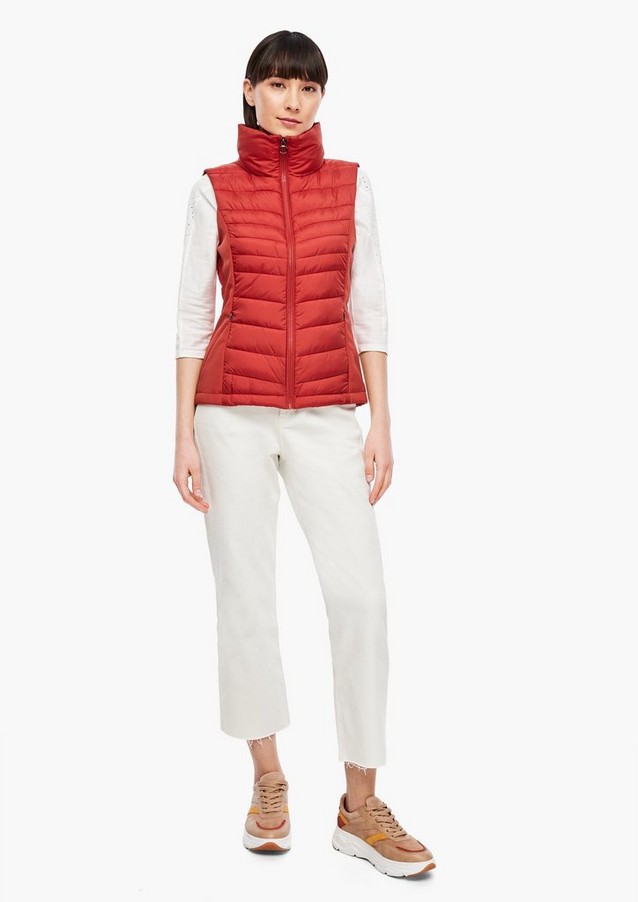 Women Jackets | Quilted body warmer in a mix of materials - WM85134