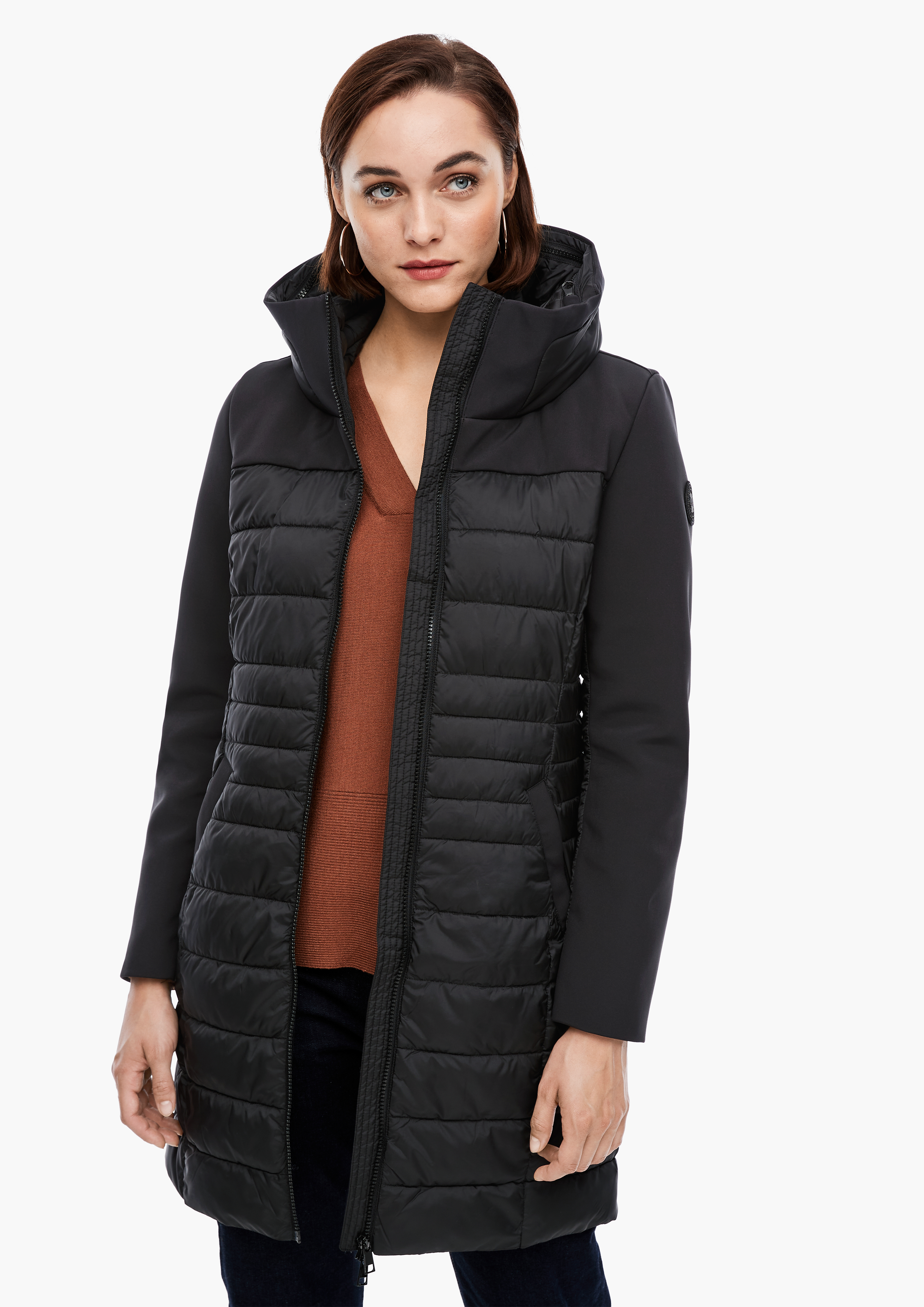 s oliver steppmantel schwarz