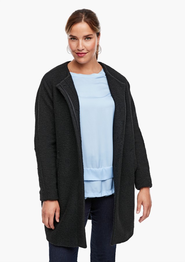 Women Plus size | Soft wool blend coat - UQ62917