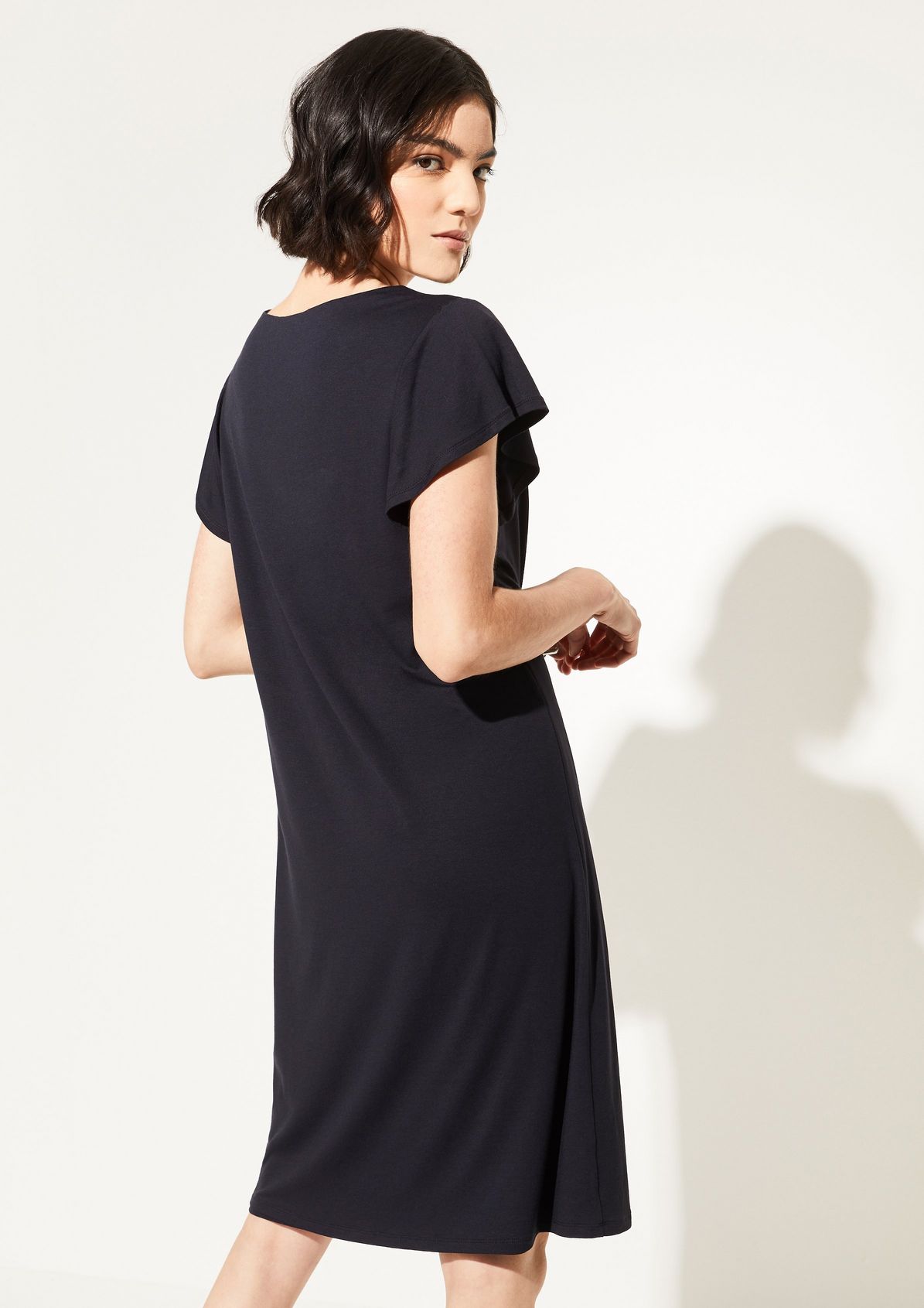 Dress with flounce sleeves from comma