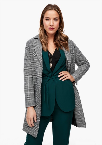 Women Plus size | Twill blazer with tie-around belt - CF73321