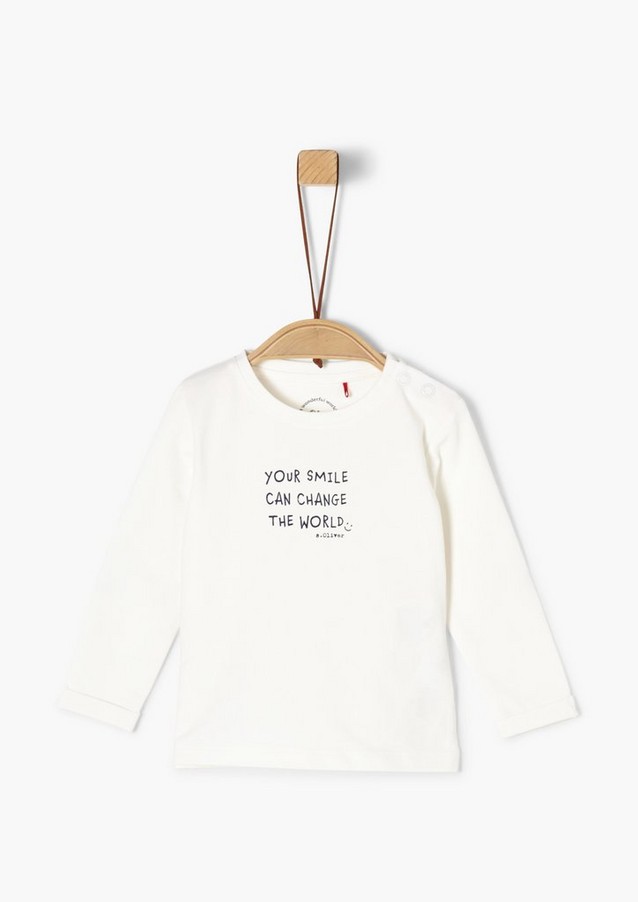 Junior Girls (sizes 50-92) | Long sleeve top with printed lettering - CJ78325