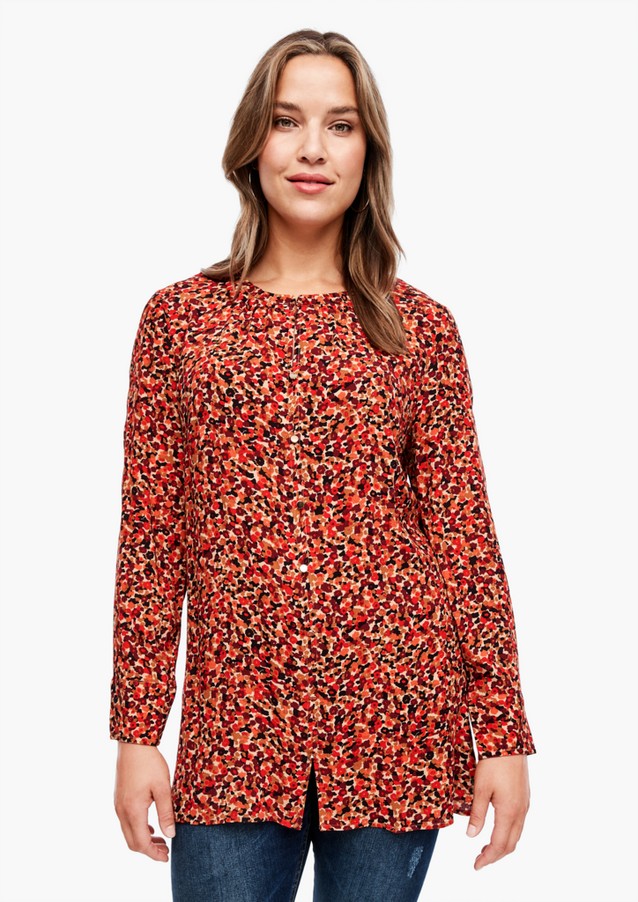 Women Plus size | Tunic blouse with a floral print - XF48509