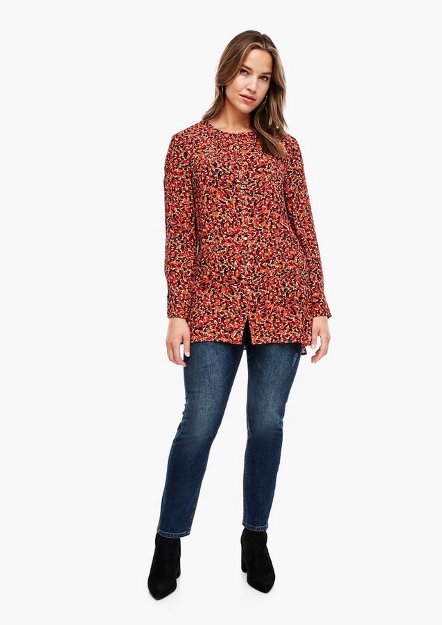 Women Plus size | Tunic blouse with a floral print - XF48509