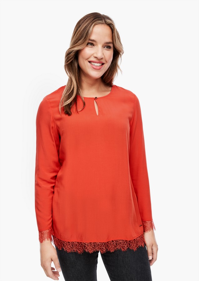 Women Plus size | Viscose blouse with lace - AY47270