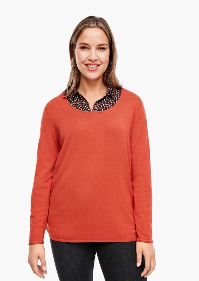 Women Plus size | Jumper with a knit pattern - LT43175