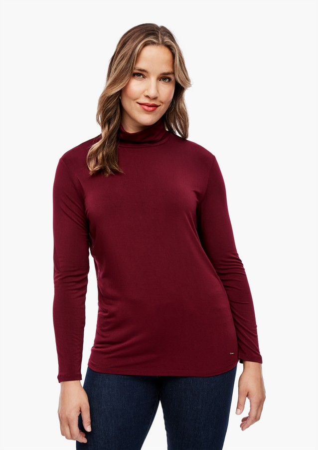 Damen Große Größen | Turtleneck-Shirt mit Embroidery - QE73549