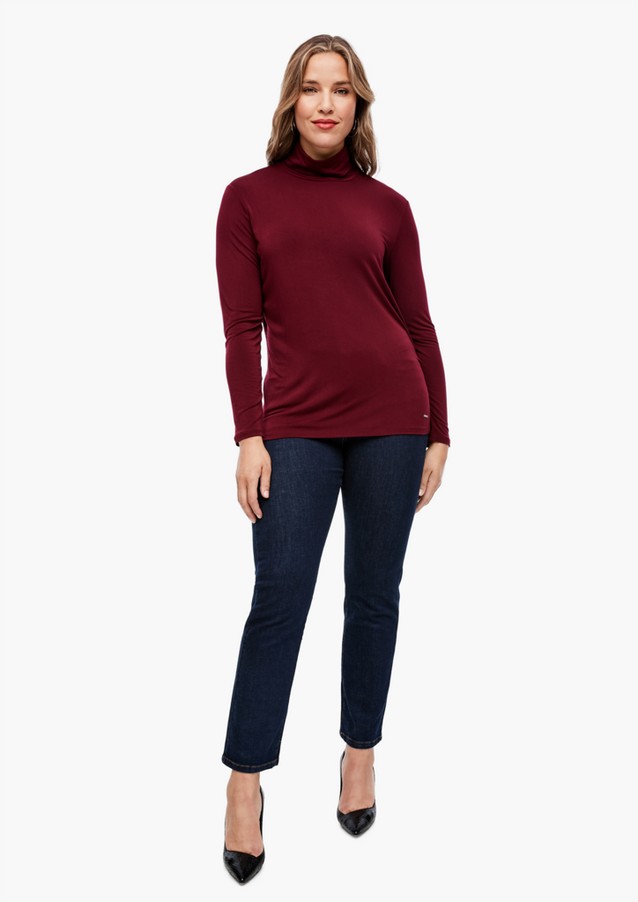 Damen Große Größen | Turtleneck-Shirt mit Embroidery - QE73549