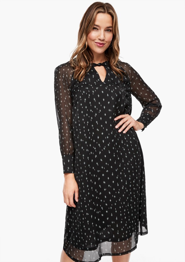 Women Plus size | Chiffon dress with an all-over pattern - YP79770