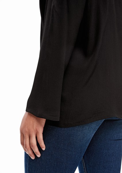 Women Plus size | Crêpe blouse with appliqué - QH99764