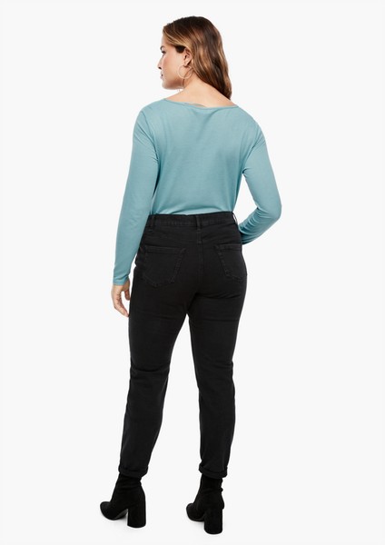 Women Plus size | Long sleeve top with a layer details - ZH85223
