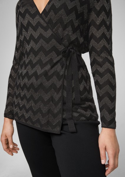 Women Plus size | Cardigan with a zigzag pattern - MK34893