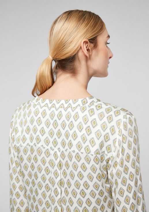 Printed blouse with a V-neckline from comma