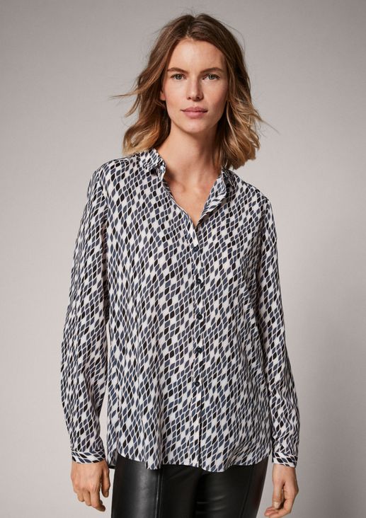 Chiffon blouse with an all-over print from comma