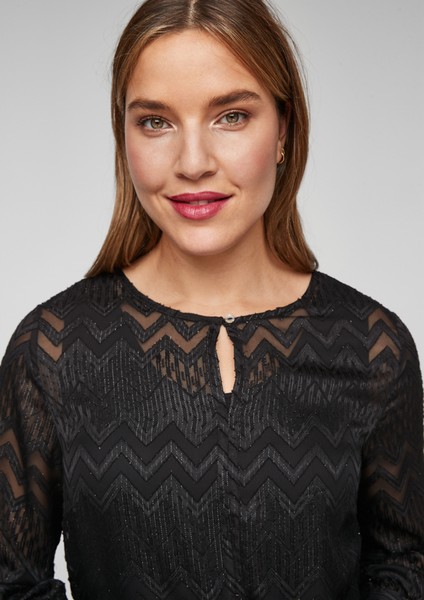 Women Plus size | Chiffon blouse with a zigzag pattern - OK35640