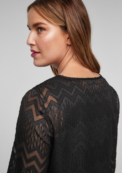 Women Plus size | Chiffon blouse with a zigzag pattern - OK35640