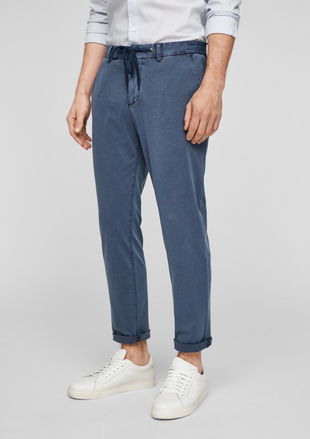 Men Trousers | Slim: Tracksuit suit trousers with colour effects - RU76258