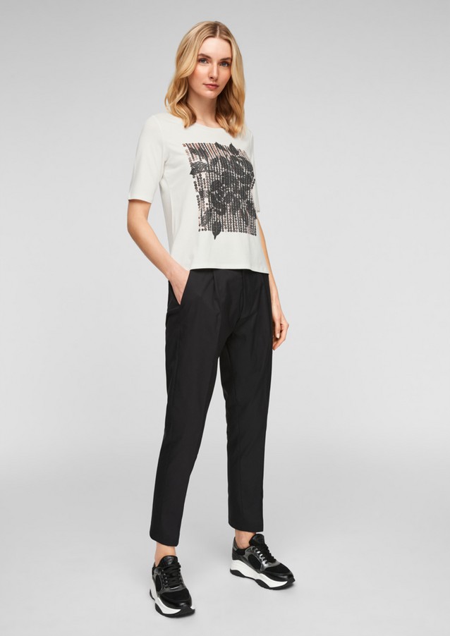 Damen Shirts & Tops | Jerseyshirt mit Pailletten - YF26214