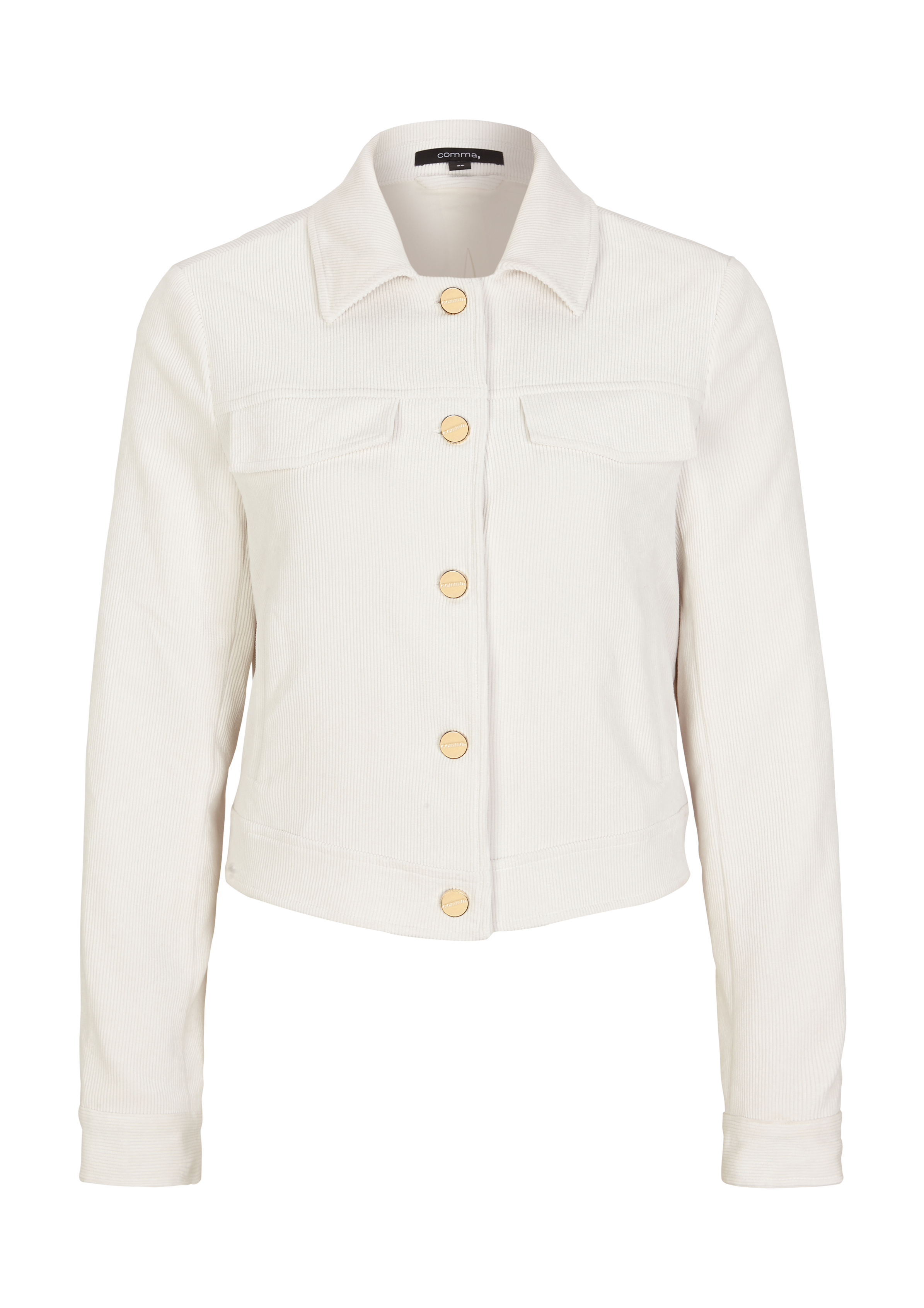 cropped corduroy shirt
