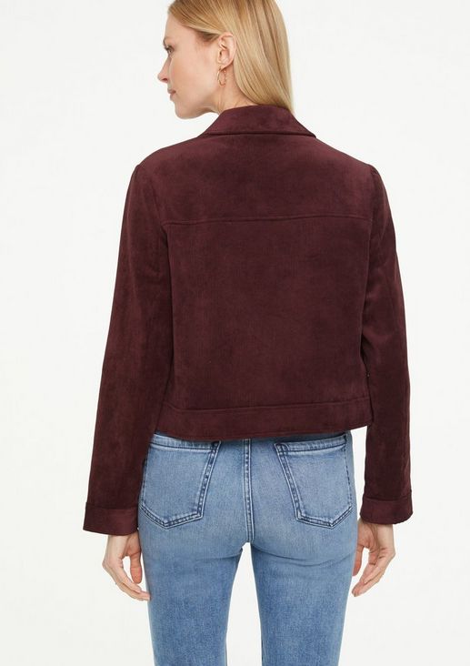 Cropped Jacket aus Cord 