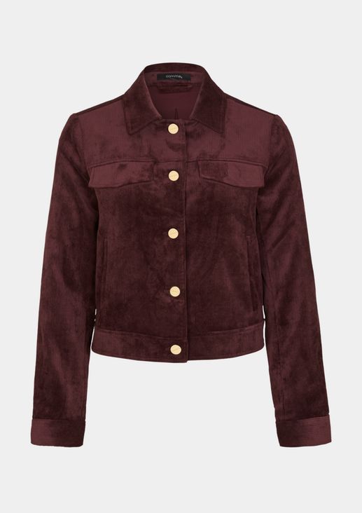 Cropped Jacket aus Cord 