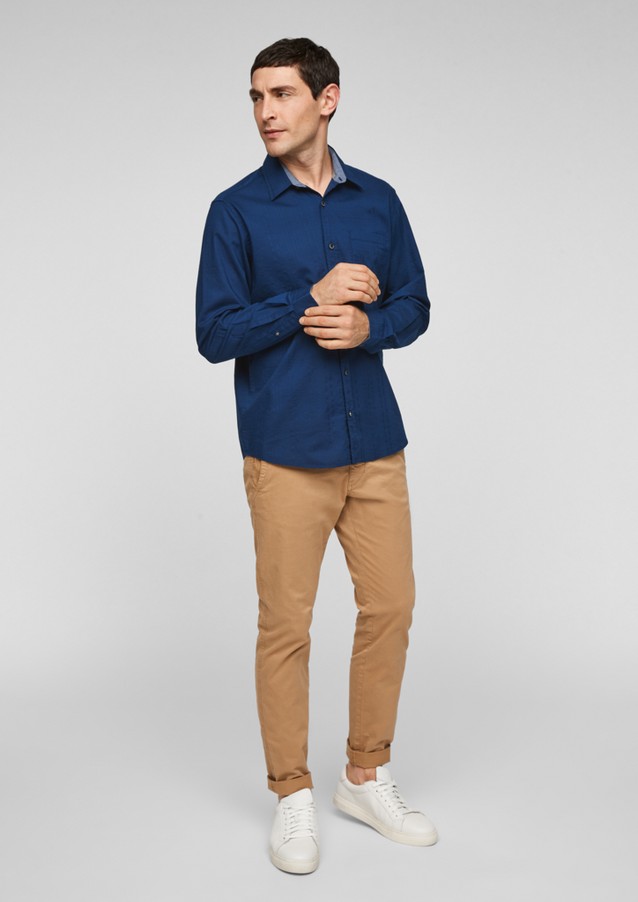 Hommes Chemises | Regular : chemise en coton à motif tissé - PE39627