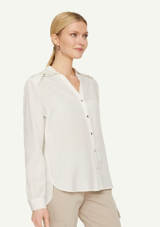 Lyocell blouse with a button detail from comma