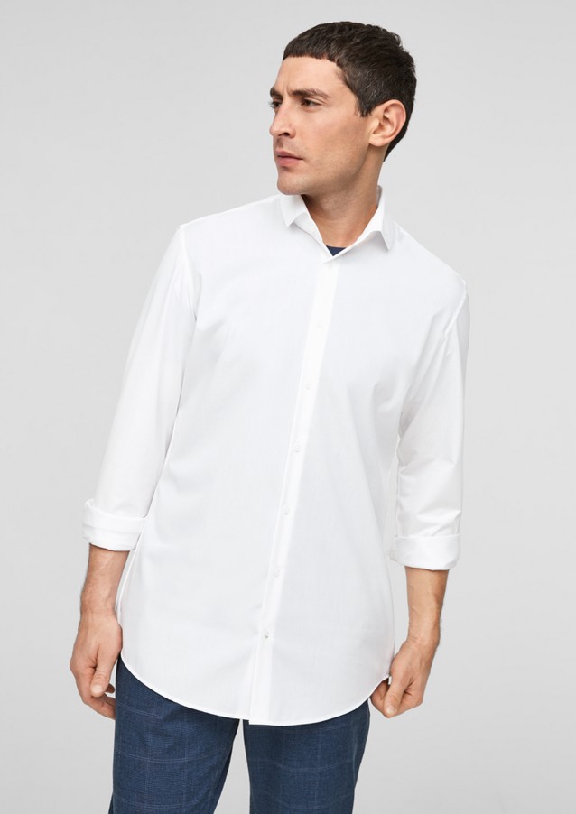 Hommes Chemises | Slim : chemise en coton mélangé - AK10523