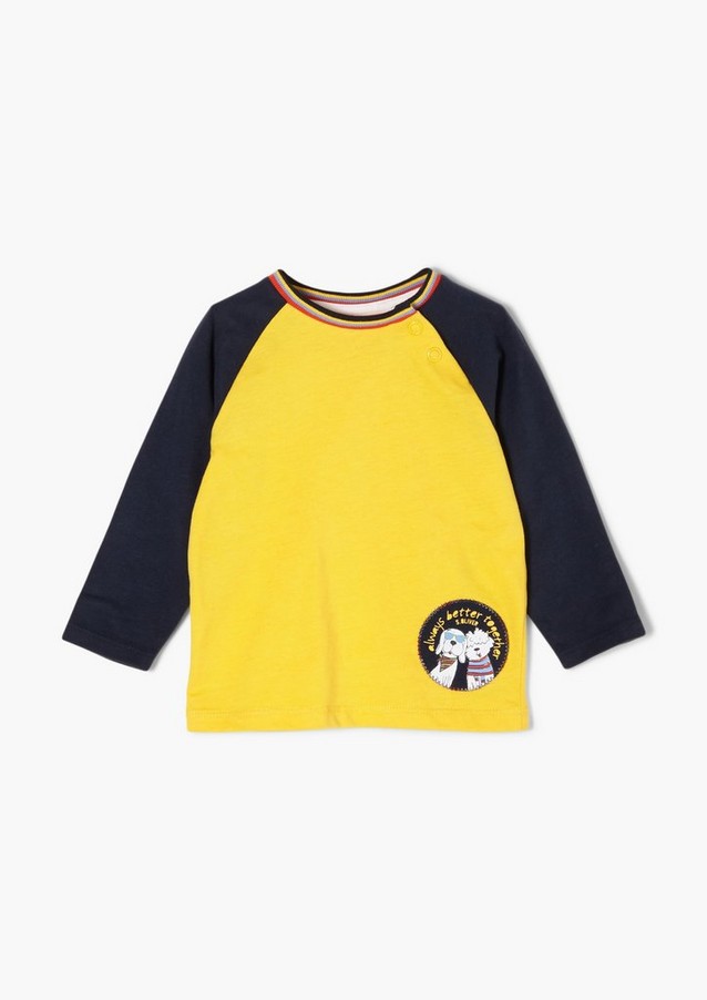 Junior Boys (sizes 50-92) | Top with contrasting sleeves - UB48656
